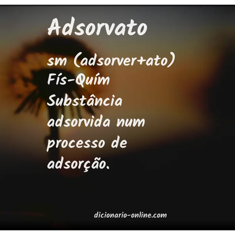 Significado de adsorvato