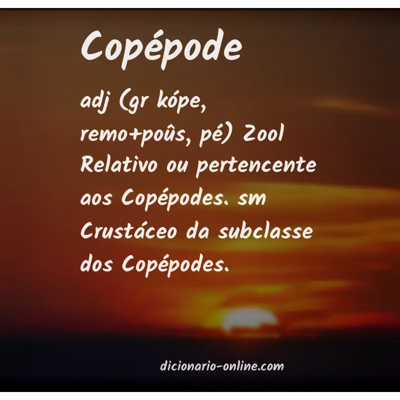Significado de copépode