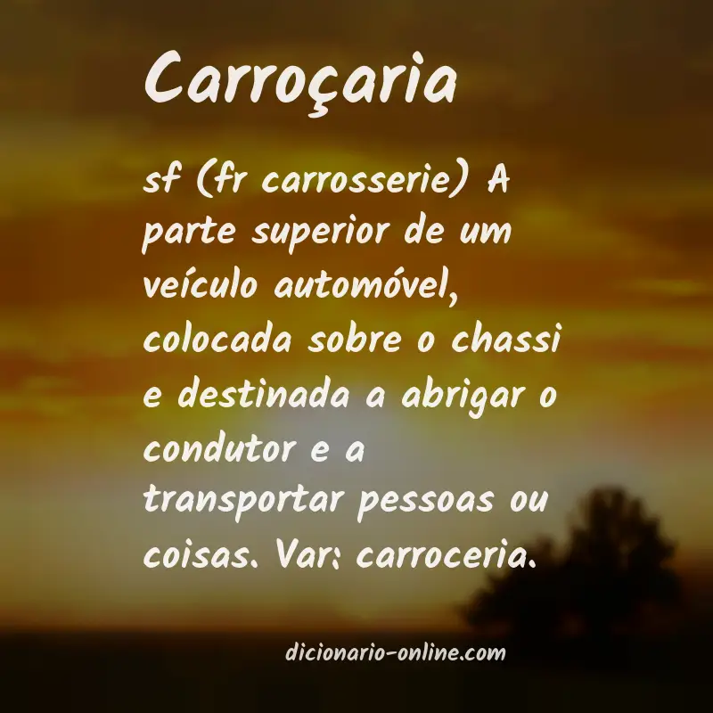 Significado de carroçaria