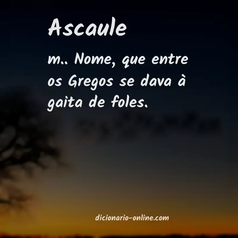 Significado de ascaule