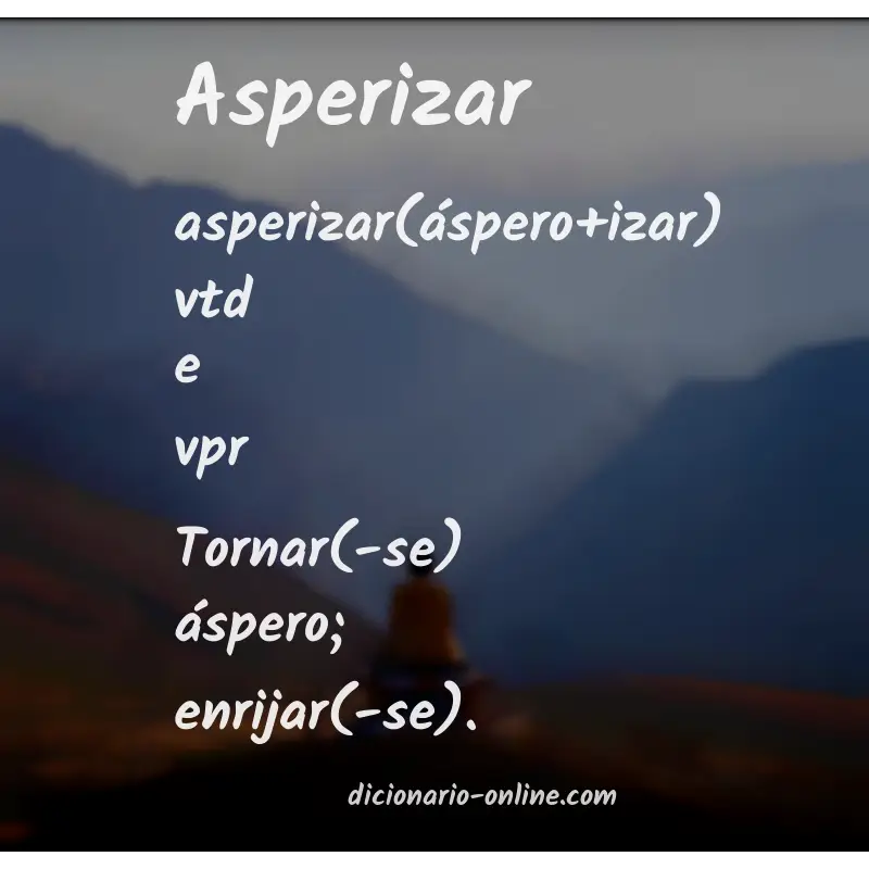 Significado de asperizar