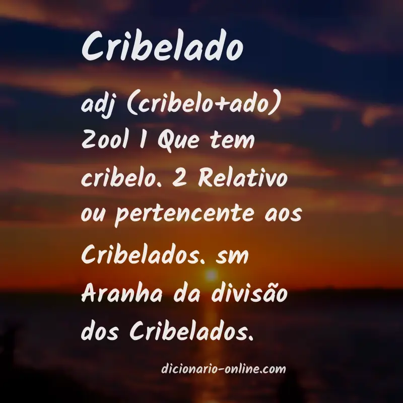 Significado de cribelado