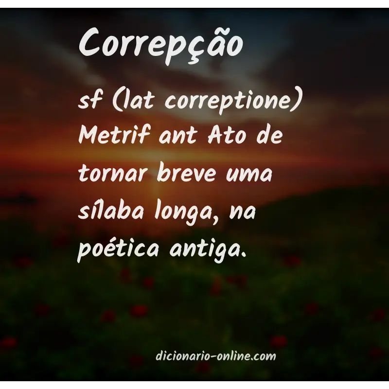 Significado de correpção