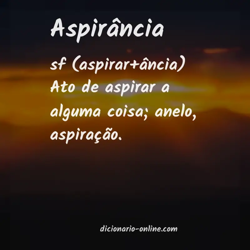 Significado de aspirância