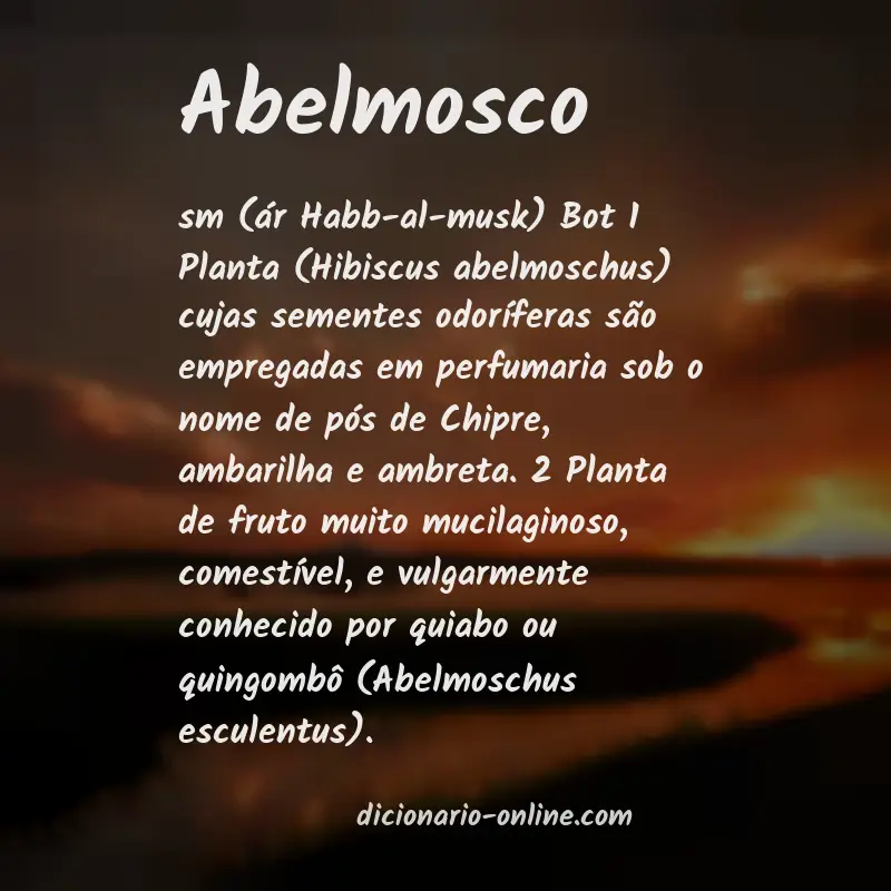 Significado de abelmosco