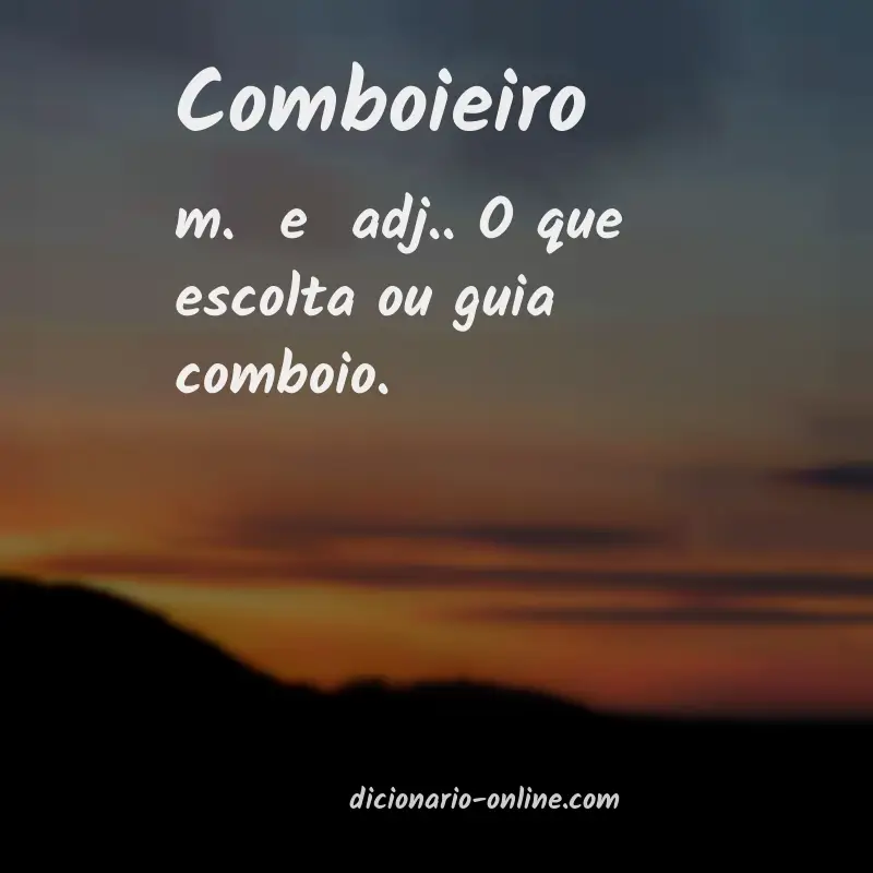 Significado de comboieiro