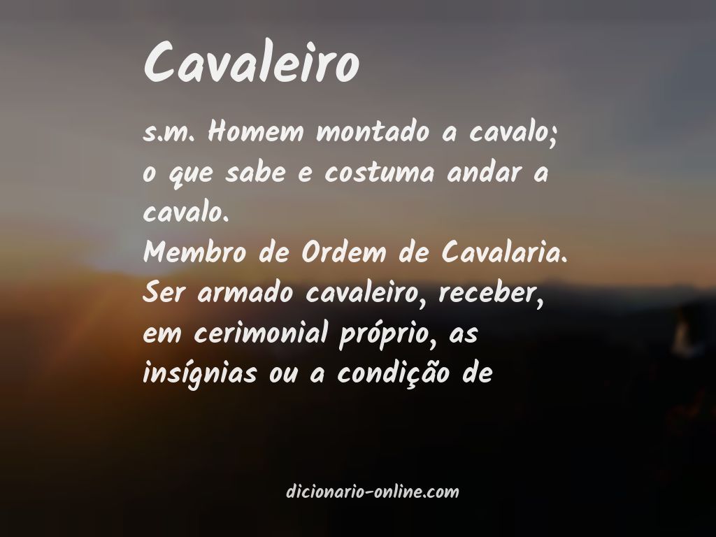 Significado de cavaleiro