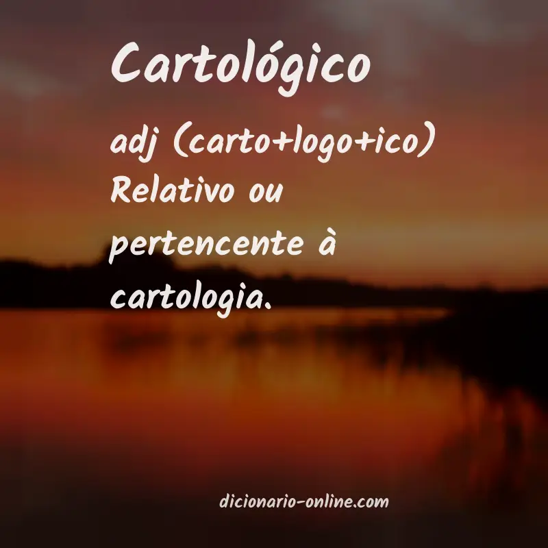 Significado de cartológico