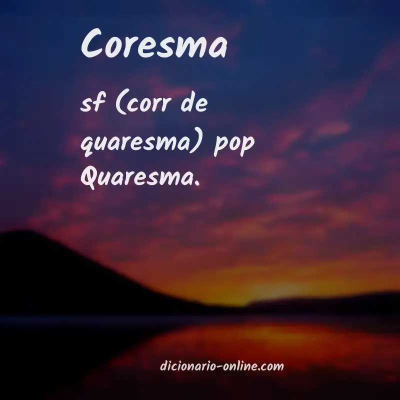 Significado de coresma