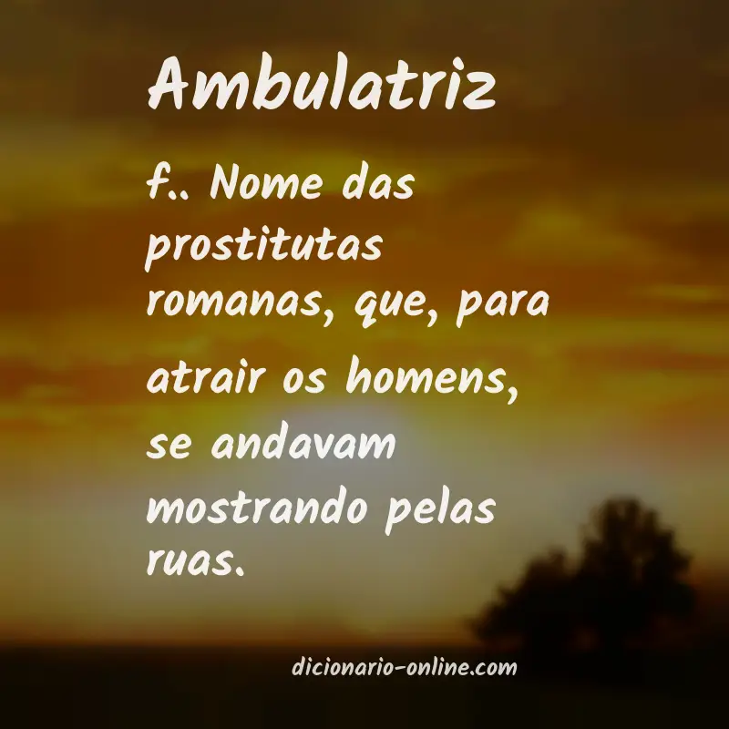 Significado de ambulatriz