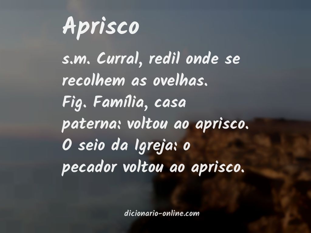 Significado de aprisco