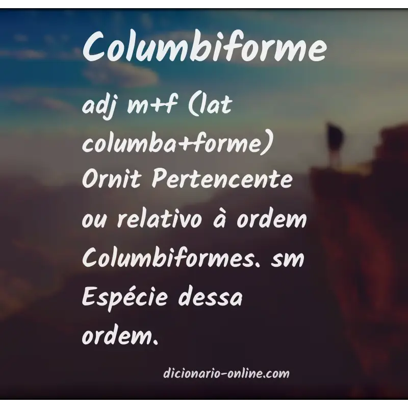 Significado de columbiforme