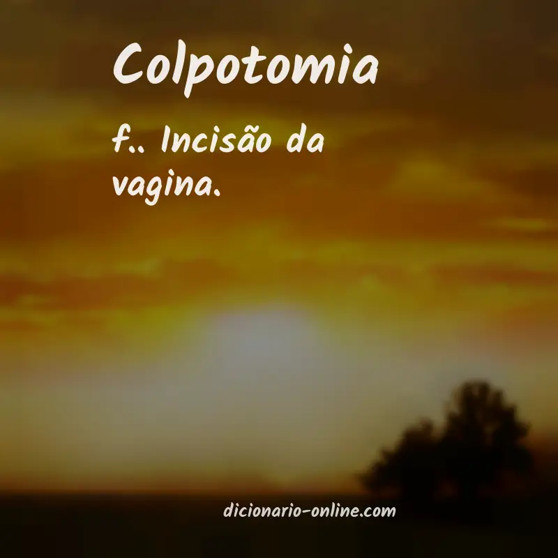 Significado de colpotomia