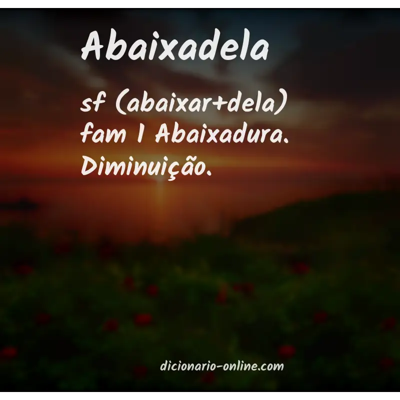 Significado de abaixadela