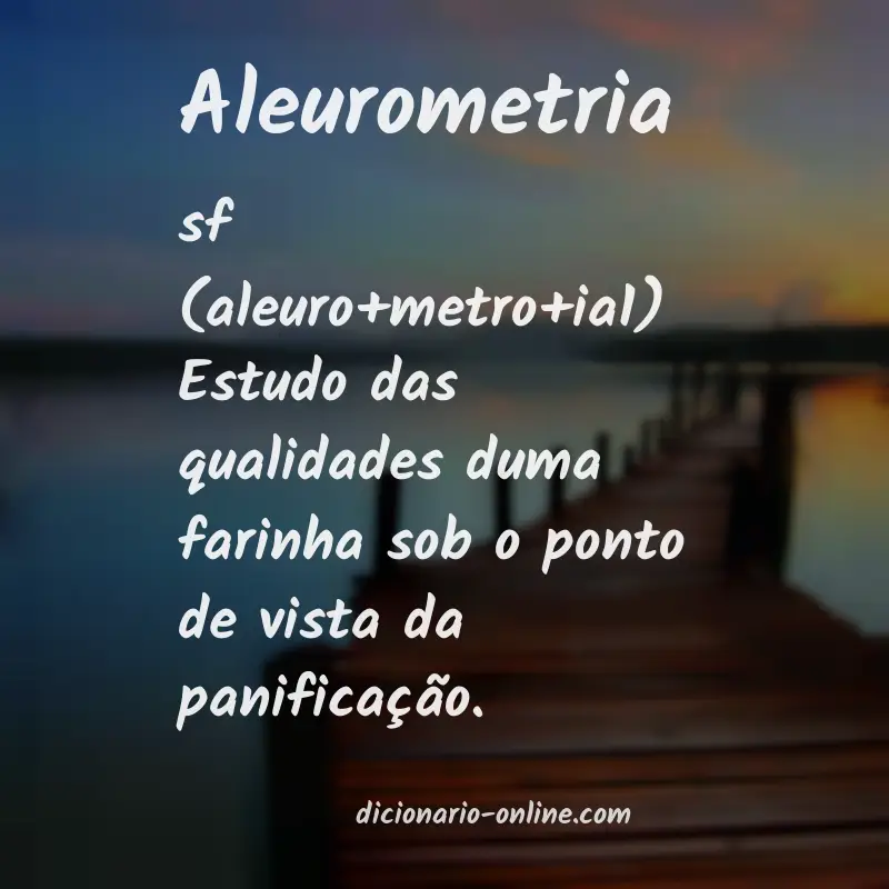 Significado de aleurometria