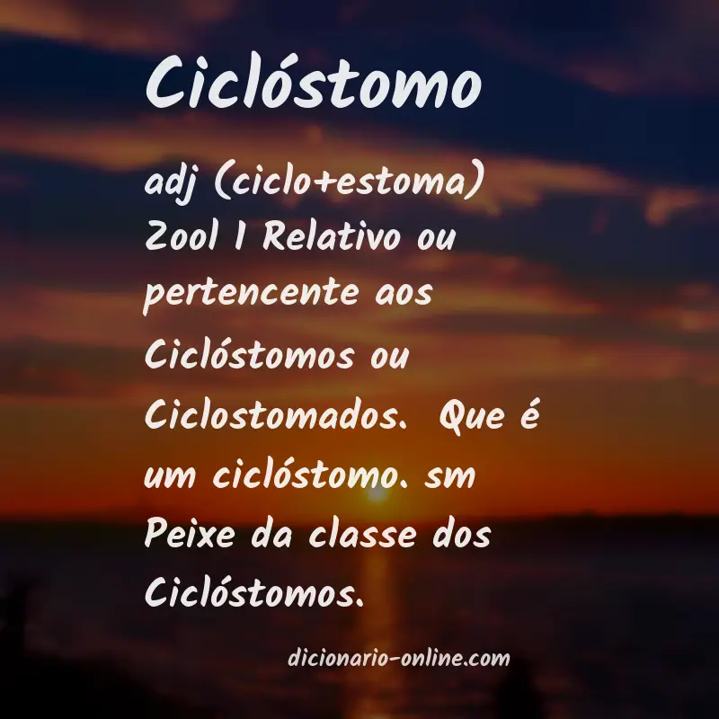 Significado de ciclóstomo