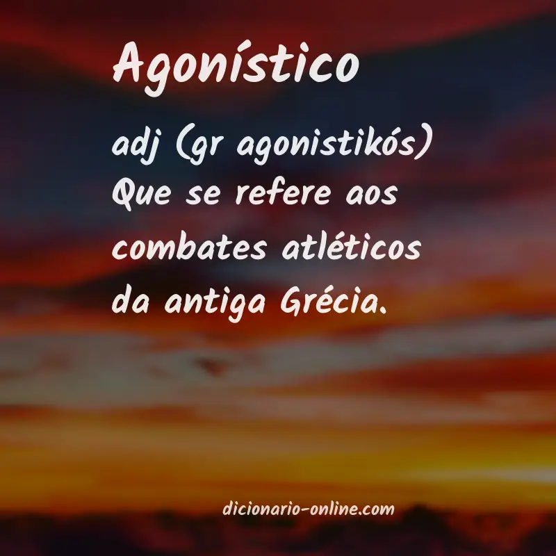 Significado de agonístico