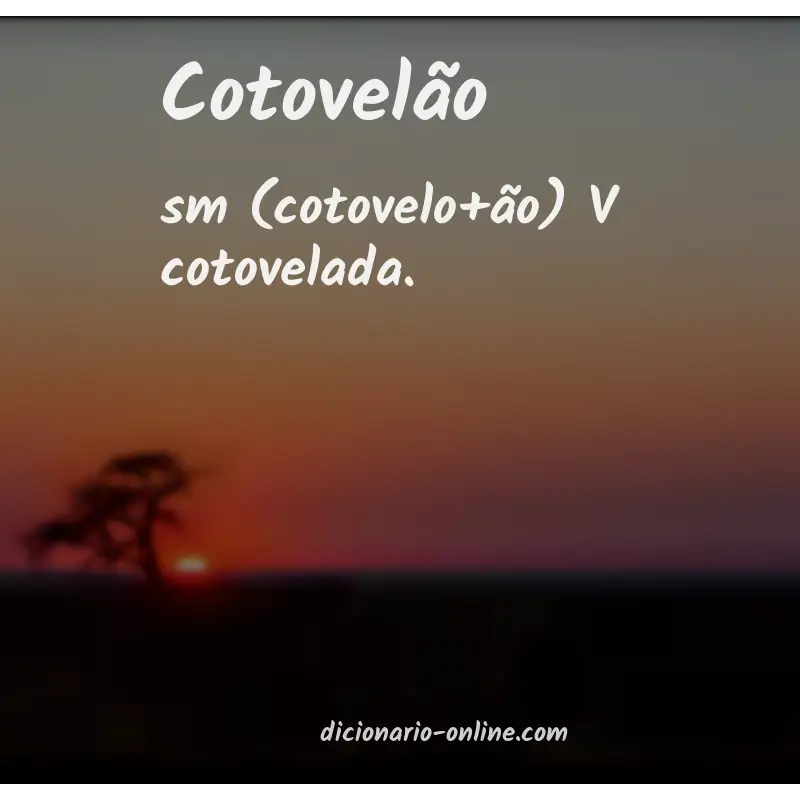 Significado de cotovelão