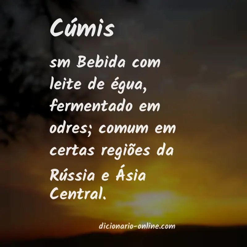Significado de cúmis