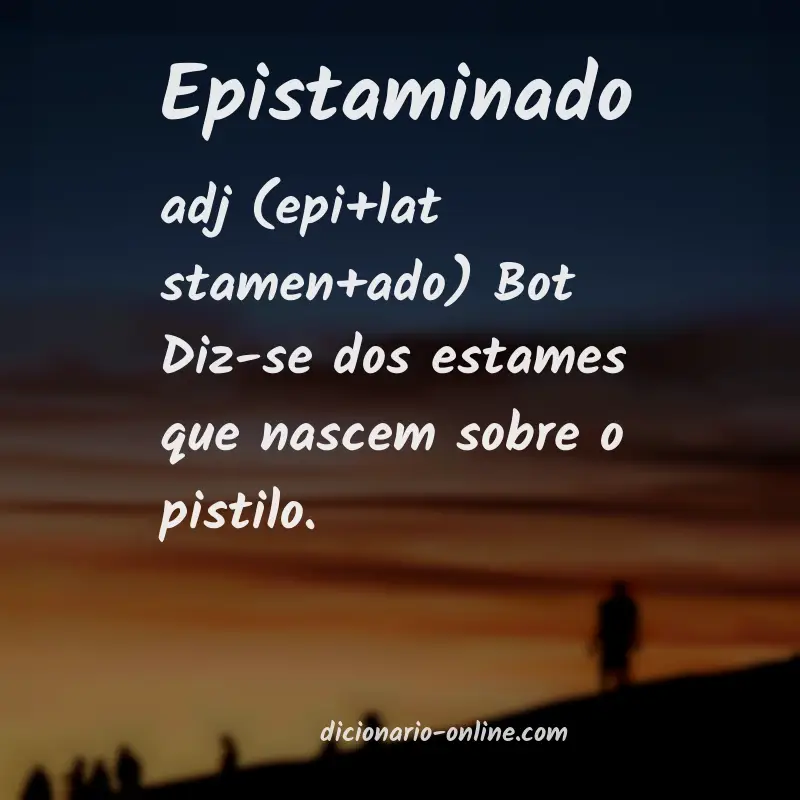 Significado de epistaminado