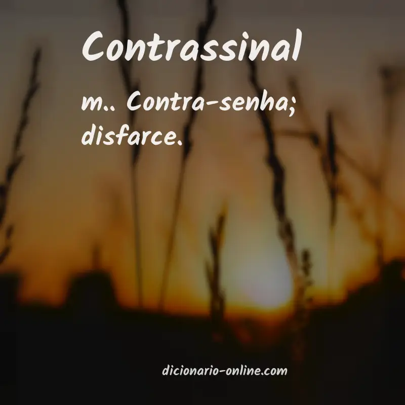 Significado de contrassinal