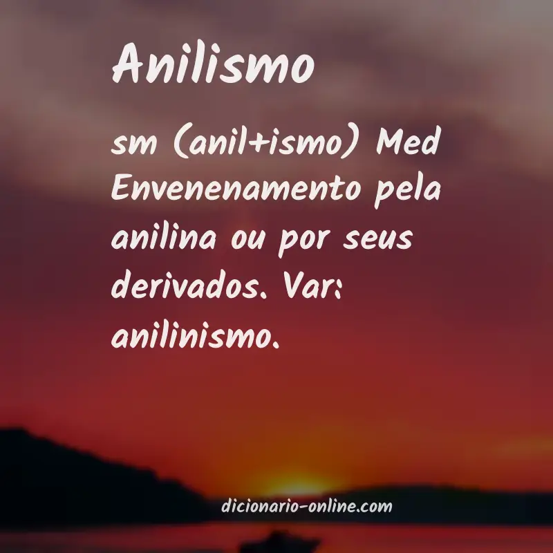 Significado de anilismo