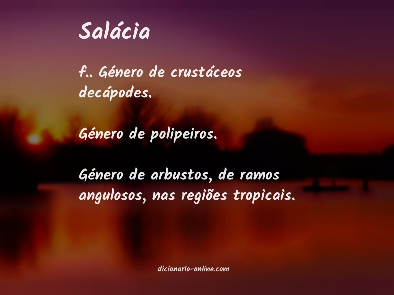 Significado de salácia