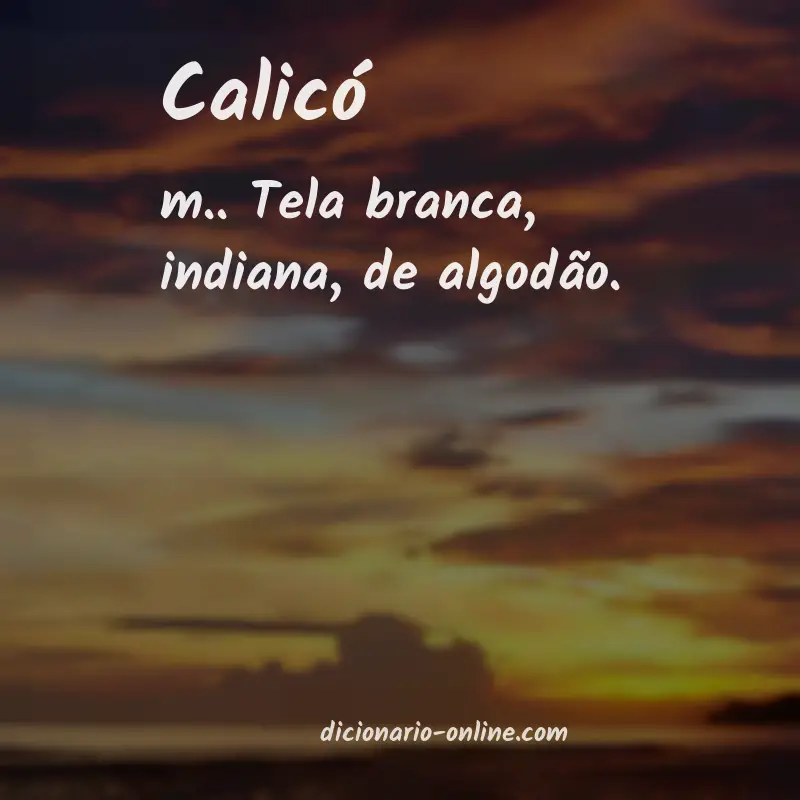 Significado de calicó