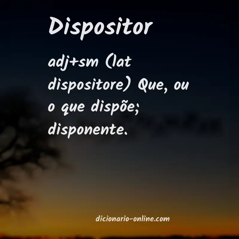Significado de dispositor