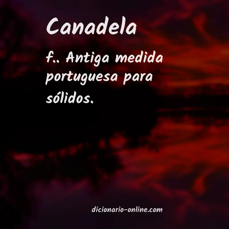 Significado de canadela