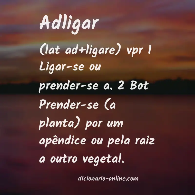 Significado de adligar