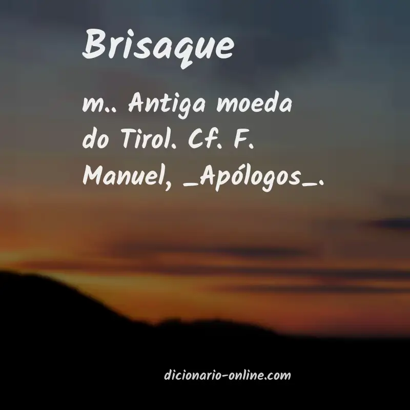 Significado de brisaque