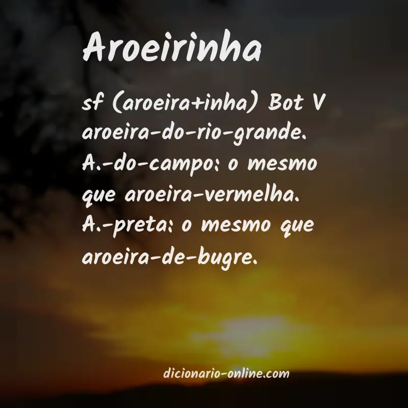 Significado de aroeirinha
