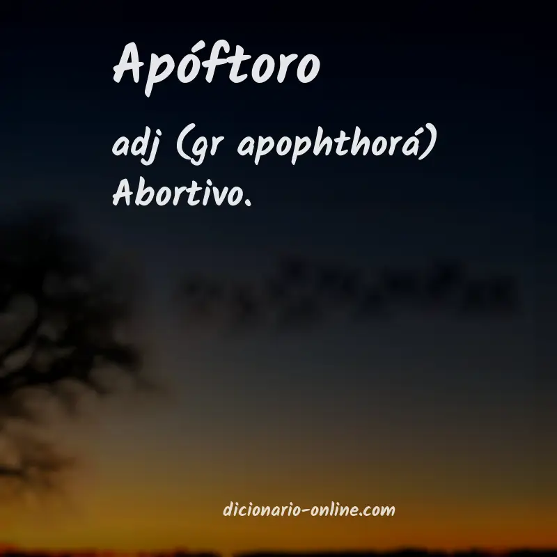 Significado de apóftoro