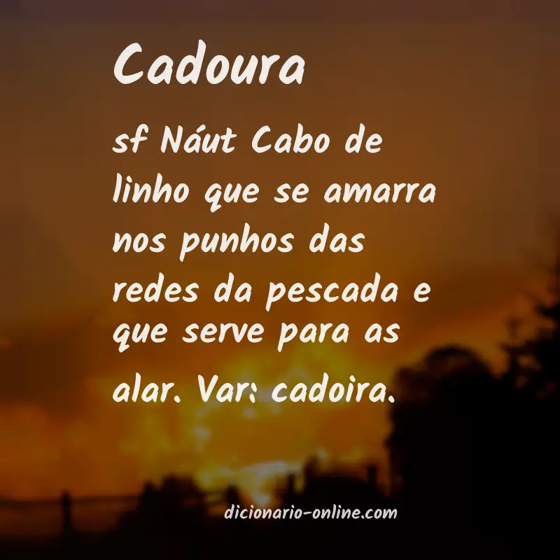 Significado de cadoura