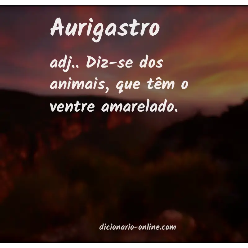 Significado de aurigastro