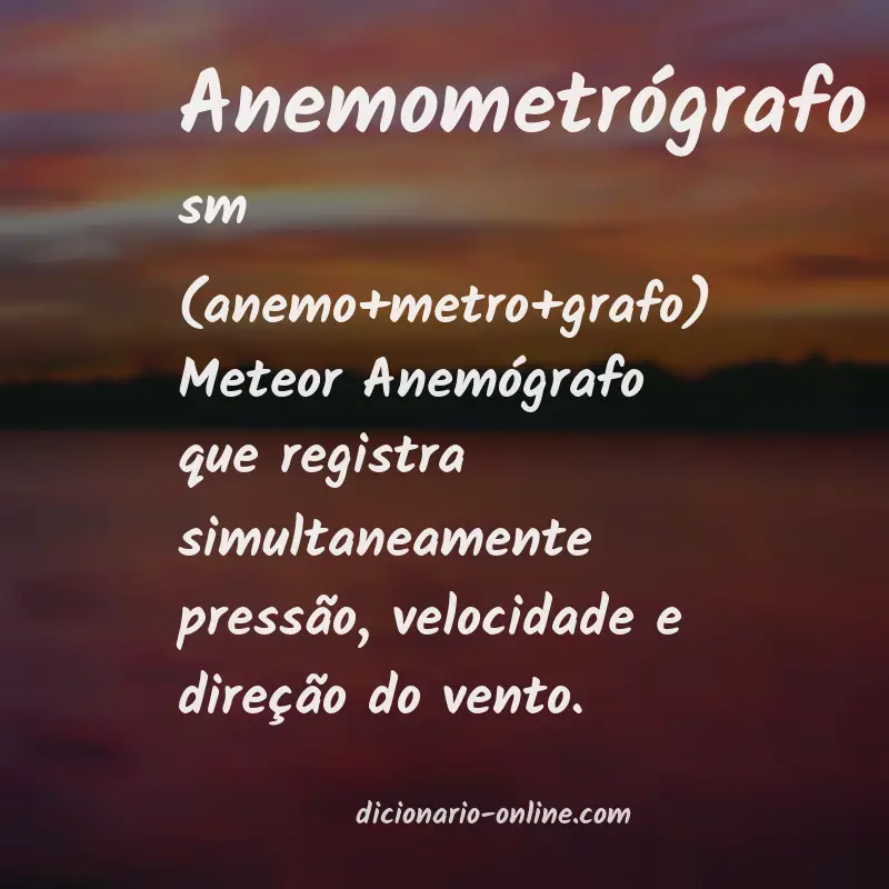 Significado de anemometrógrafo