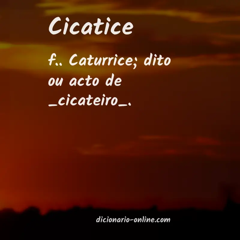 Significado de cicatice