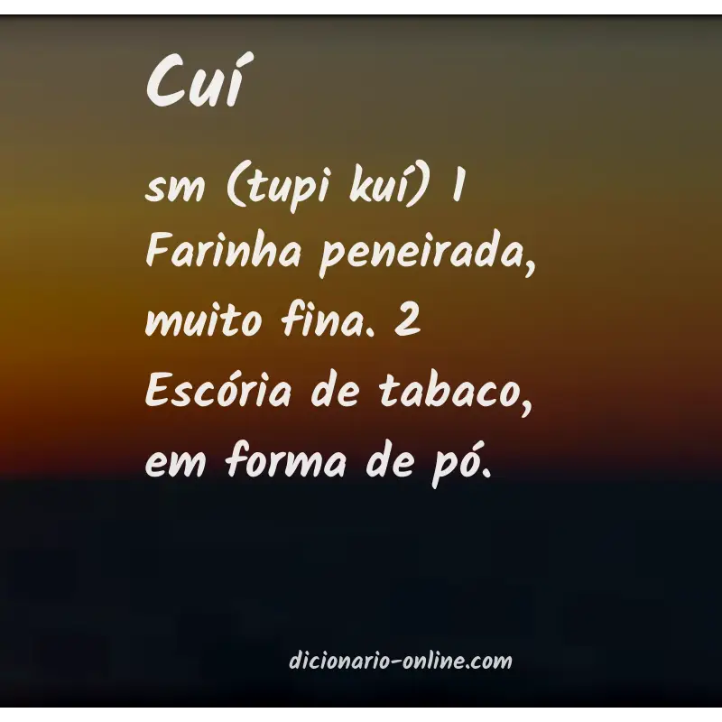 Significado de cuí