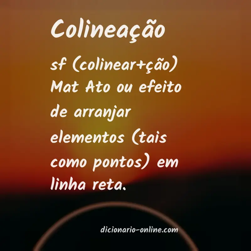 Significado de colineação