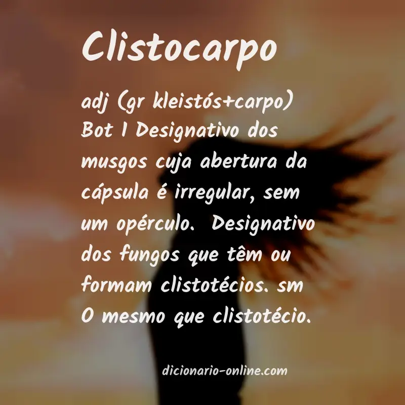 Significado de clistocarpo