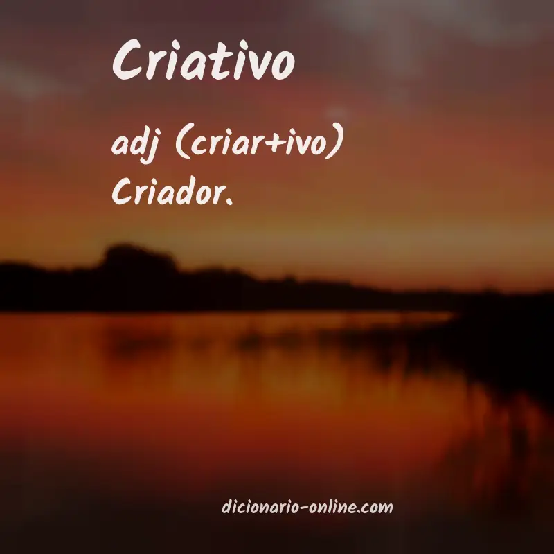 Significado de criativo