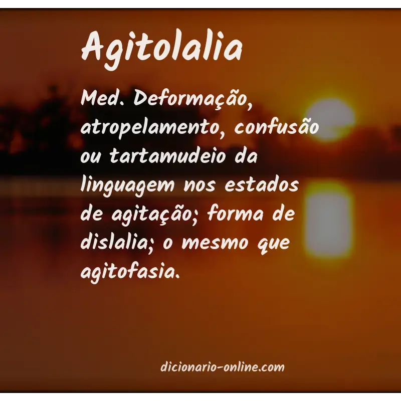 Significado de agitolalia