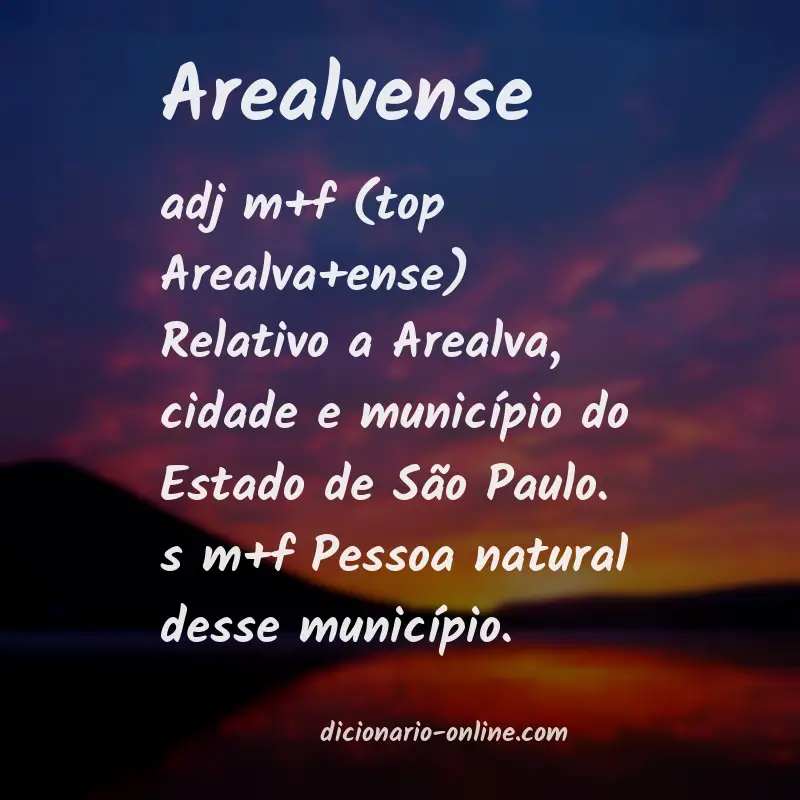 Significado de arealvense