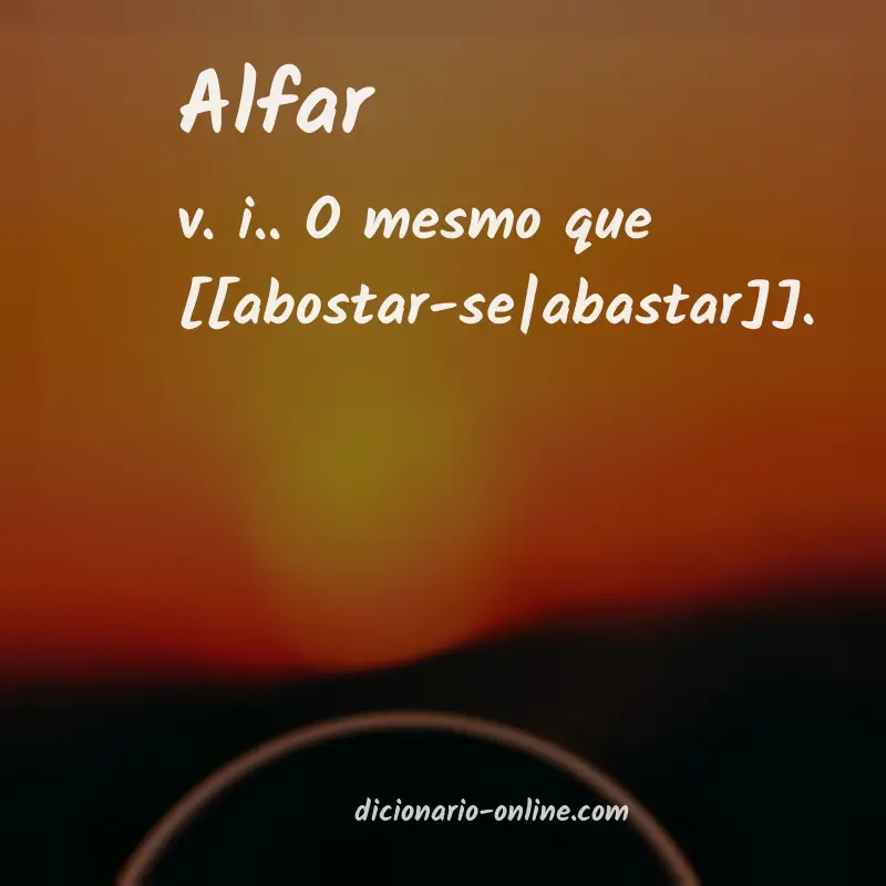 Significado de alfar