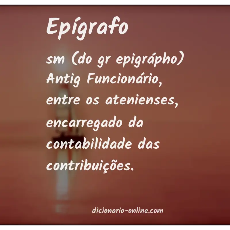Significado de epígrafo
