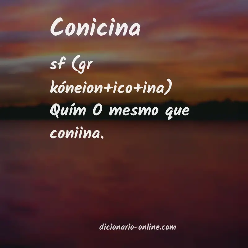 Significado de conicina
