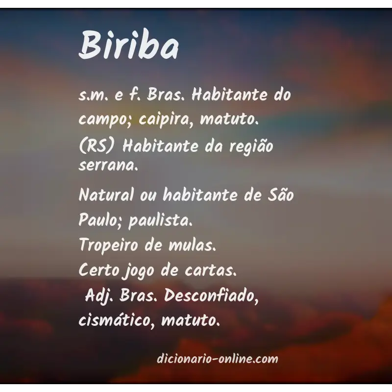 Significado de biriba