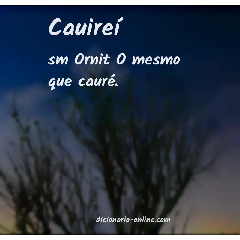 Significado de cauireí
