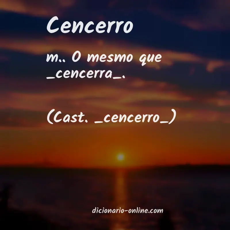 Significado de cencerro